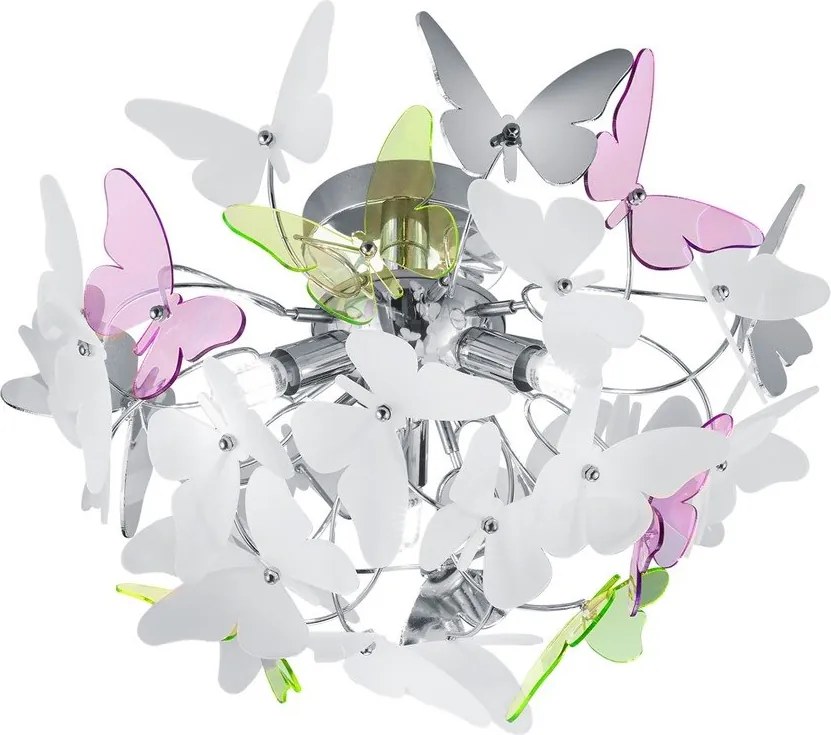 Детско осветително тяло с пластмасов абажур ø 45 cm Butterfly – Reality