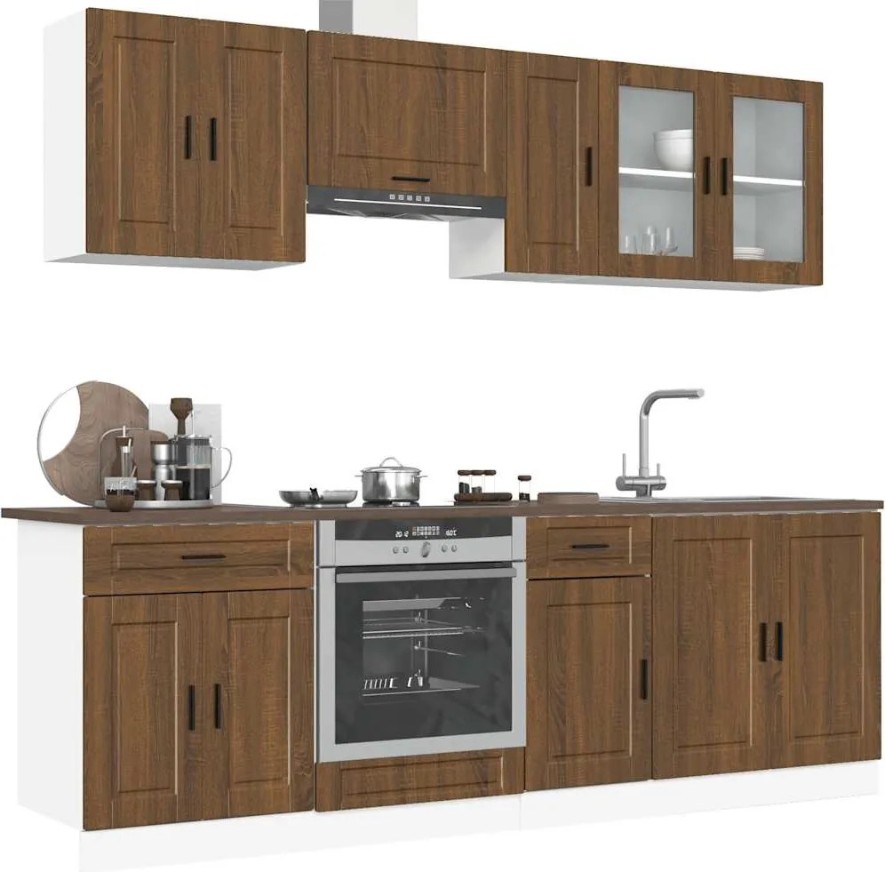 3314848 vidaXL Комплект кухненски шкафове от 8 части Kalmar, инженерно дърво