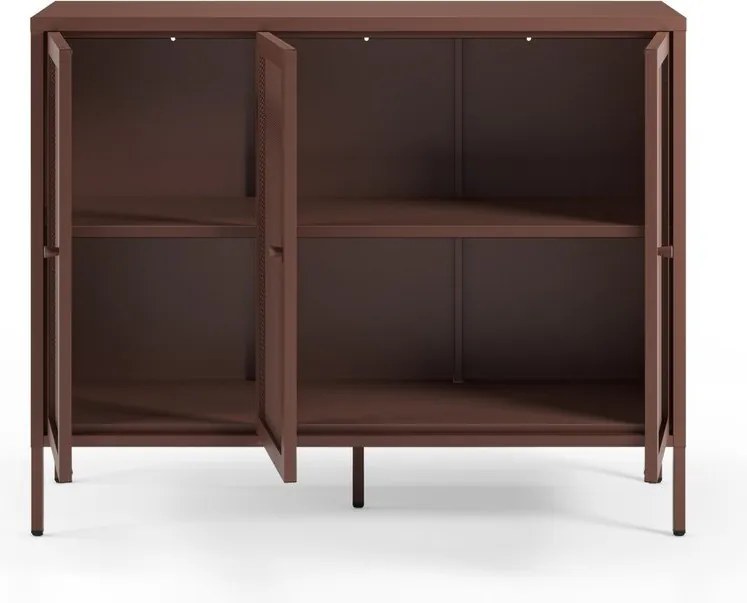 Бордо метален скрин 121x90x40 cm Fayna – Marckeric