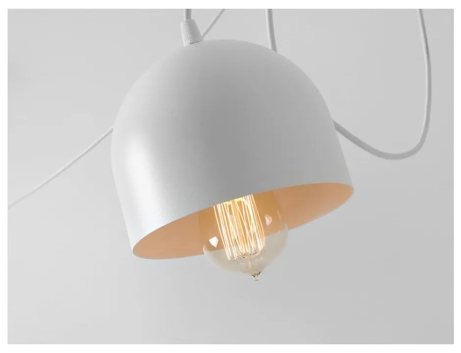 Бяла висяща лампа за 4 крушки Popo - CustomForm