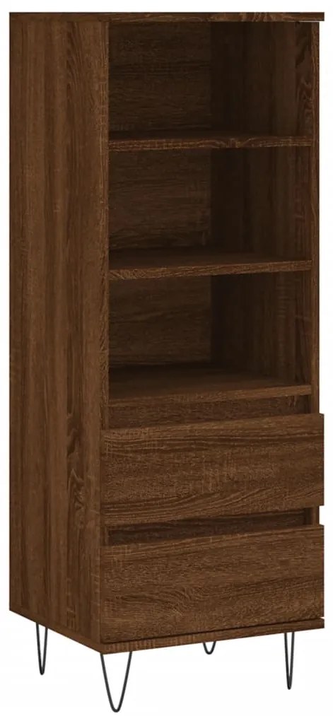 831515 vidaXL Висок шкаф, Кафяв дъб, 40x36x110 см, инженерно дърво