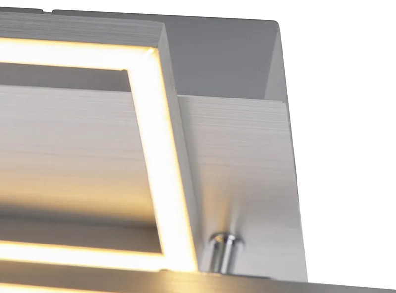 Таванна лампа овална стомана 3-степенна димируема - Plazas Novo