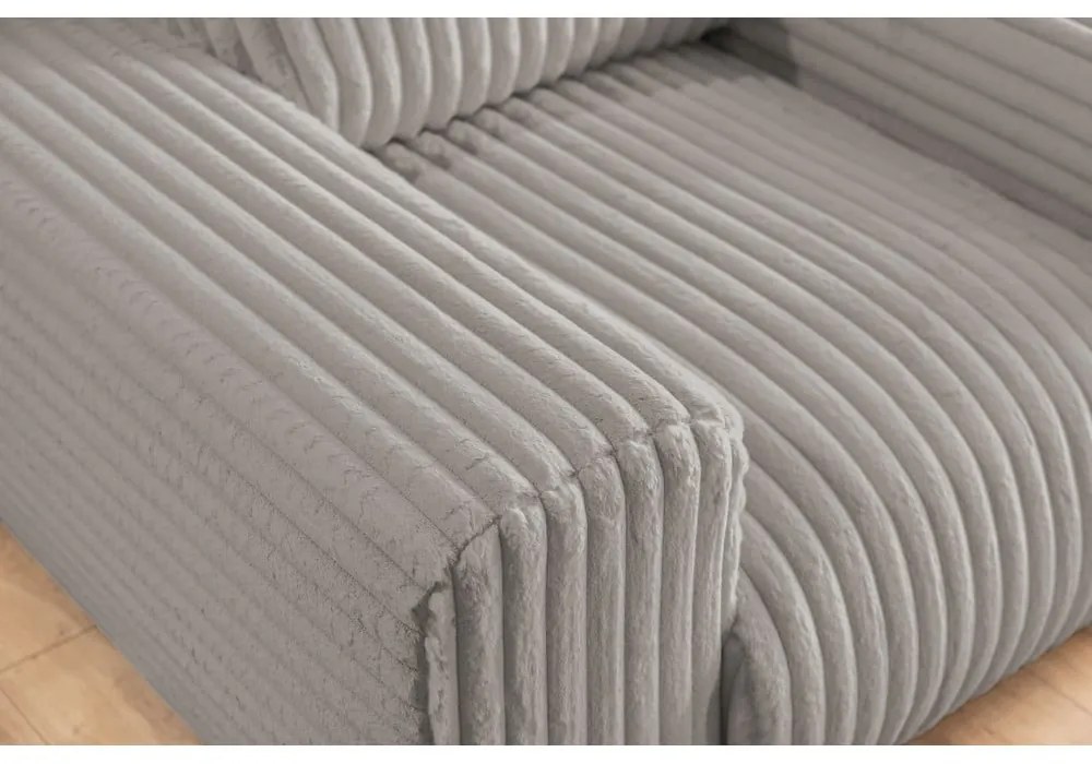 Светлосиво кресло от рипсено кадифе Justin – Ropez