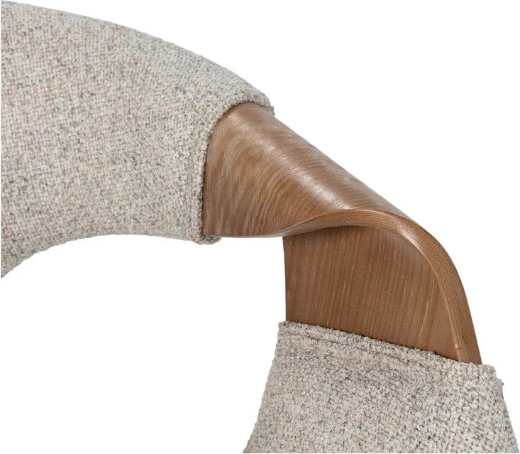 Бежови тапицирани трапезни столове в комплект с подлакътници 2 бр. Elif – MOME