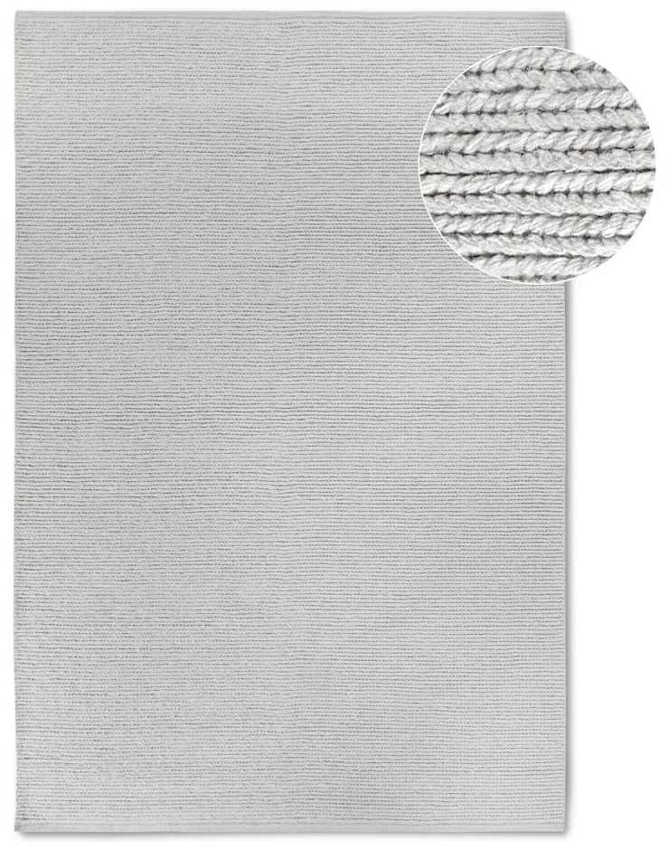 Бял ръчно изработен вълнен килим 60x90 cm Francois – Villeroy&Boch