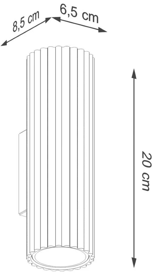 Стенна лампа в златист цвят Gleam – Sollux