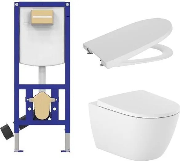 Комплект Duplo Neo 4 в 1, Ona Rimless, мат бял, бутон по избор, A890030020 + A346687620 + A801E12621