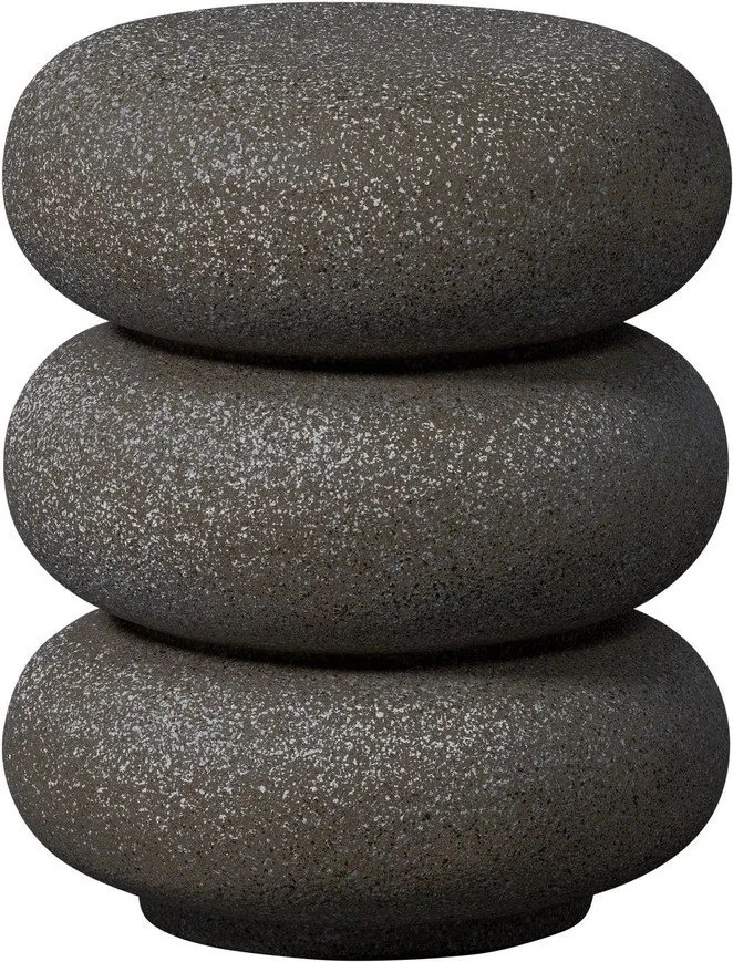 Кръгла градинска масичка от декор от камък ø 40 cm Laurel – WOOOD