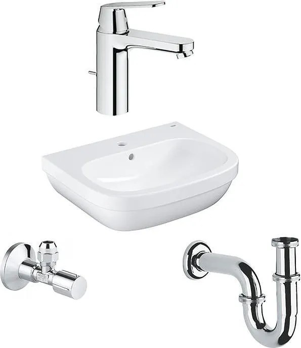 Комплект Euro Ceramic - порцеланов умивалник 60 cm + стоящ смесител М-Размер