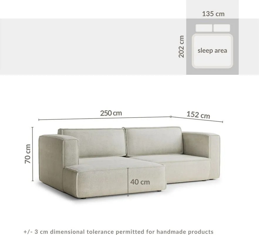 Светлосин шенилов сгъваем/с място за съхранение ъглов диван (ляв ъгъл) Velto – Maison de Rêve