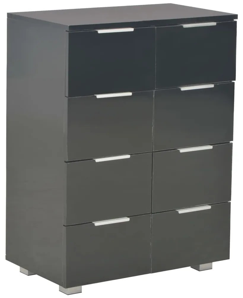 283713 vidaXL Бюфет, черен гланц, 60x35x80 см, инженерно дърво