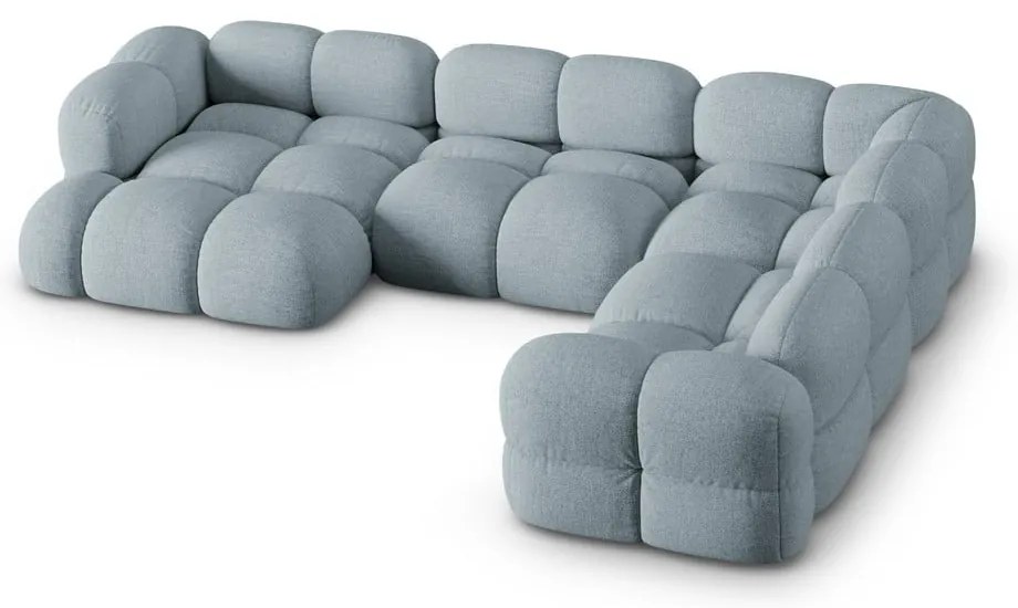 Светлосин ъглов диван (десен ъгъл/U форма) Loretto – Cosmopolitan Design