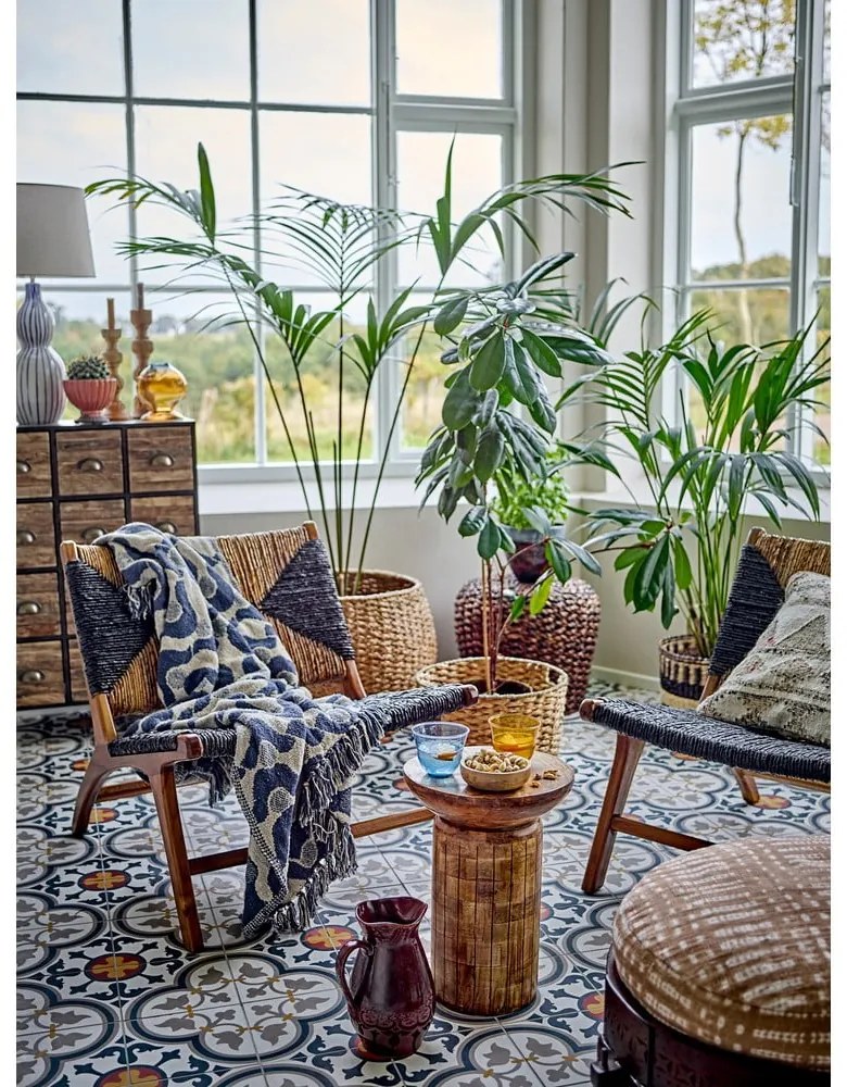 Метален скрин в черен и кафяв цвят 60,5x92x33,5 cm Matteo – Bloomingville