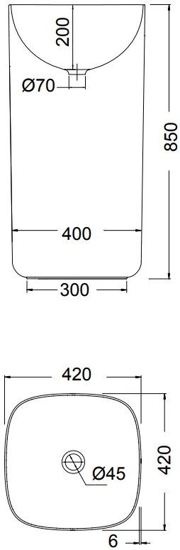Мивка Moon Scarabeo white