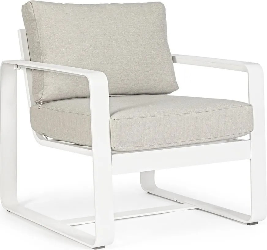 Бял метален градински стол Merrigan – Bizzotto