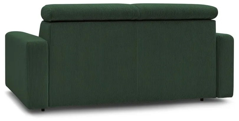 Тъмнозелен разтегателен диван от рипсено кадифе 195 cm Monaco – Bobochic Paris