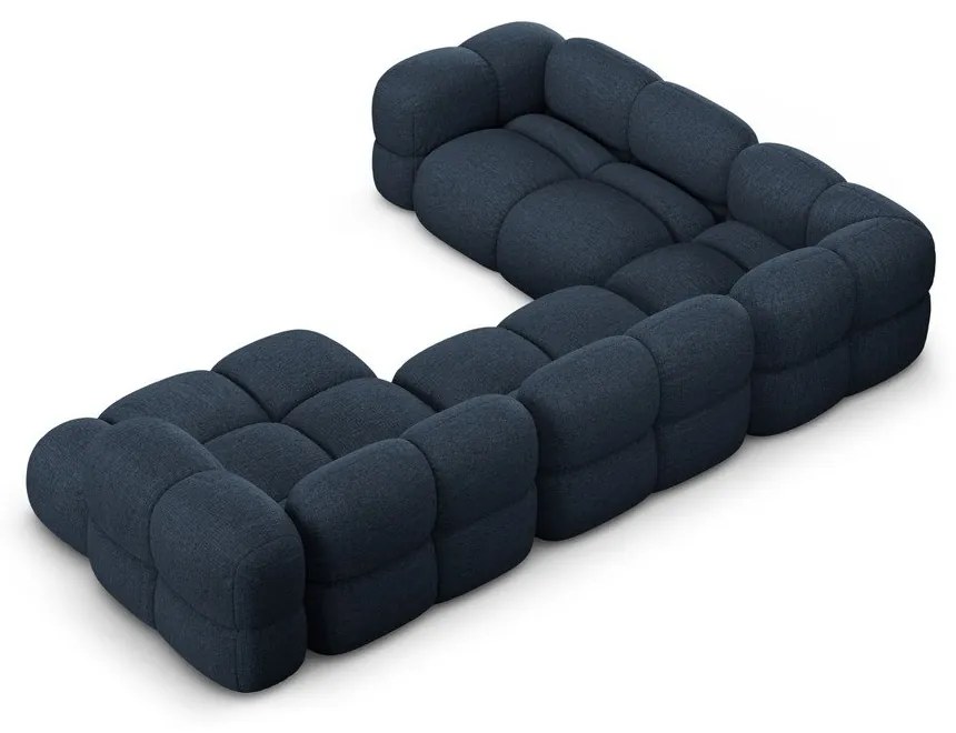 Тъмносин ъглов диван (ляв ъгъл/U форма) Loretto – Cosmopolitan Design