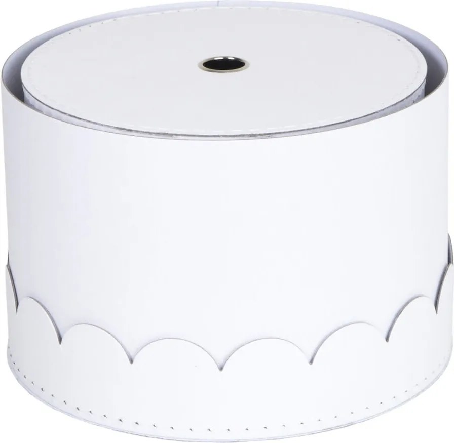 Бели картонени кутии за съхранение в комплект 2 бр. с капаци ø 26x17,5 cm Wilma Paper Laminate – Bigso