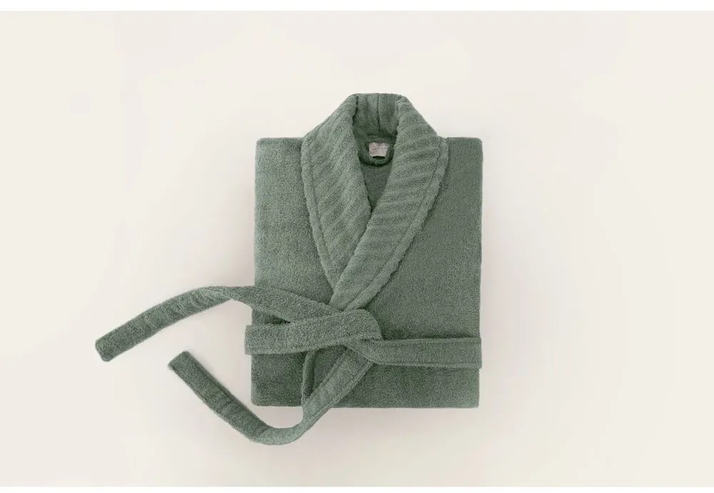 Зелен памучен халат за баня размер S/M - Foutastic