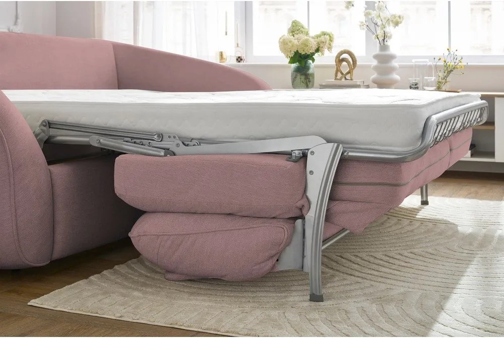 Светлорозов разтегателен диван 235 cm Cezanne – Bobochic Paris