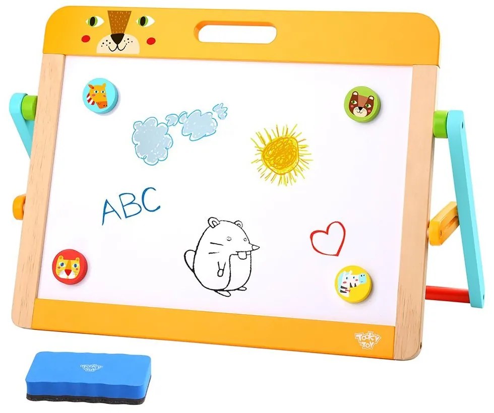 Tooky Toy - Дървена двустранна магнитна дъска Африка TL112