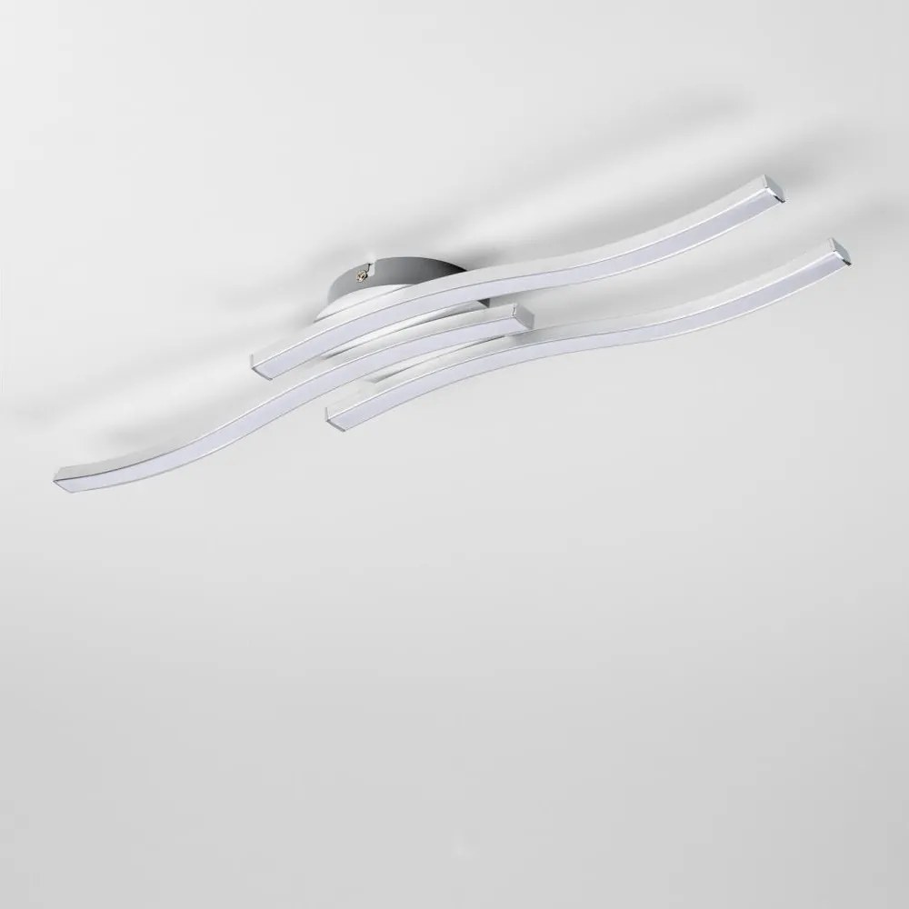 LED таванно осветително тяло 3xLED/6W/230V 3000K сребристо