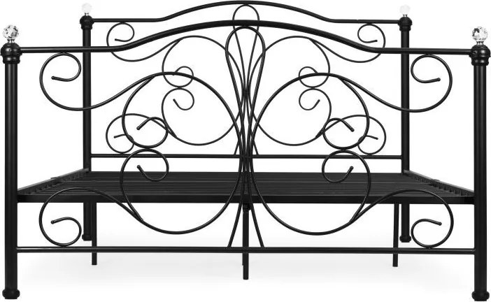 Модерно метално легло със стабилна рамка и висока табла Ширина: 160 см Дължина: 200 см