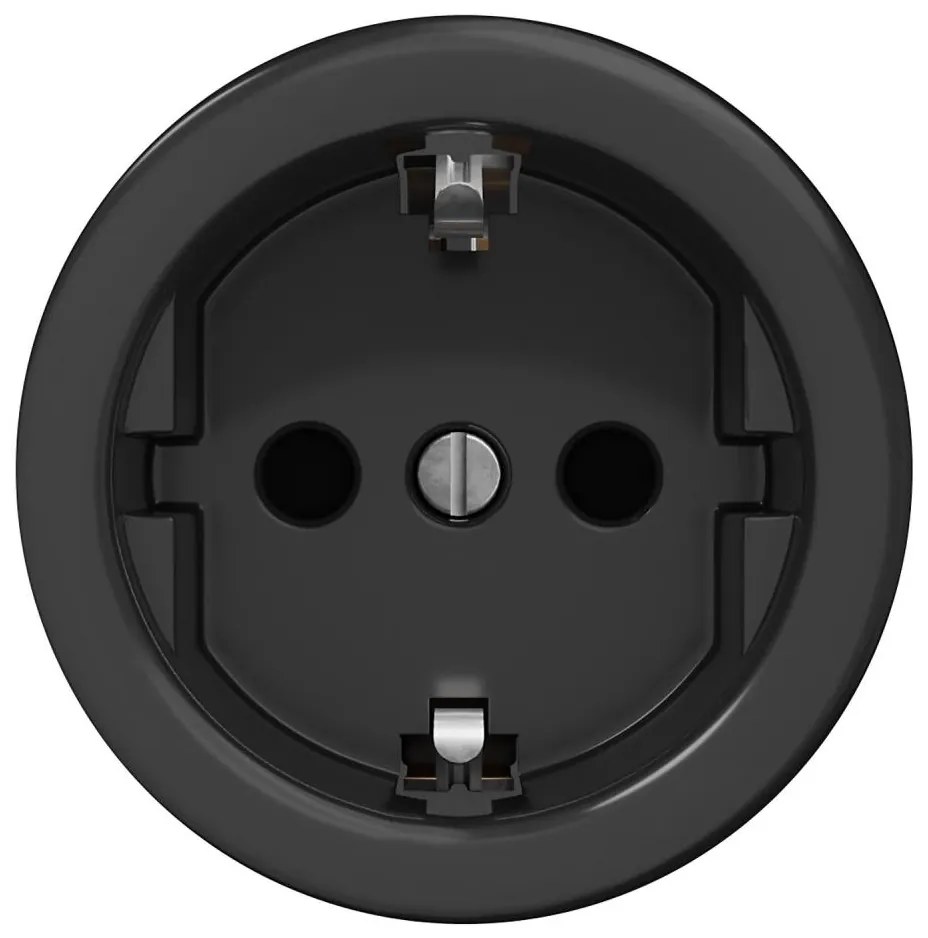 Kliklap - Винтидж домашен контакт без рамка SCHUKO 230V/16A черен