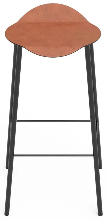 Кожен бар стол в цвят кафяв коняк Flamingo Bull – LIND DNA