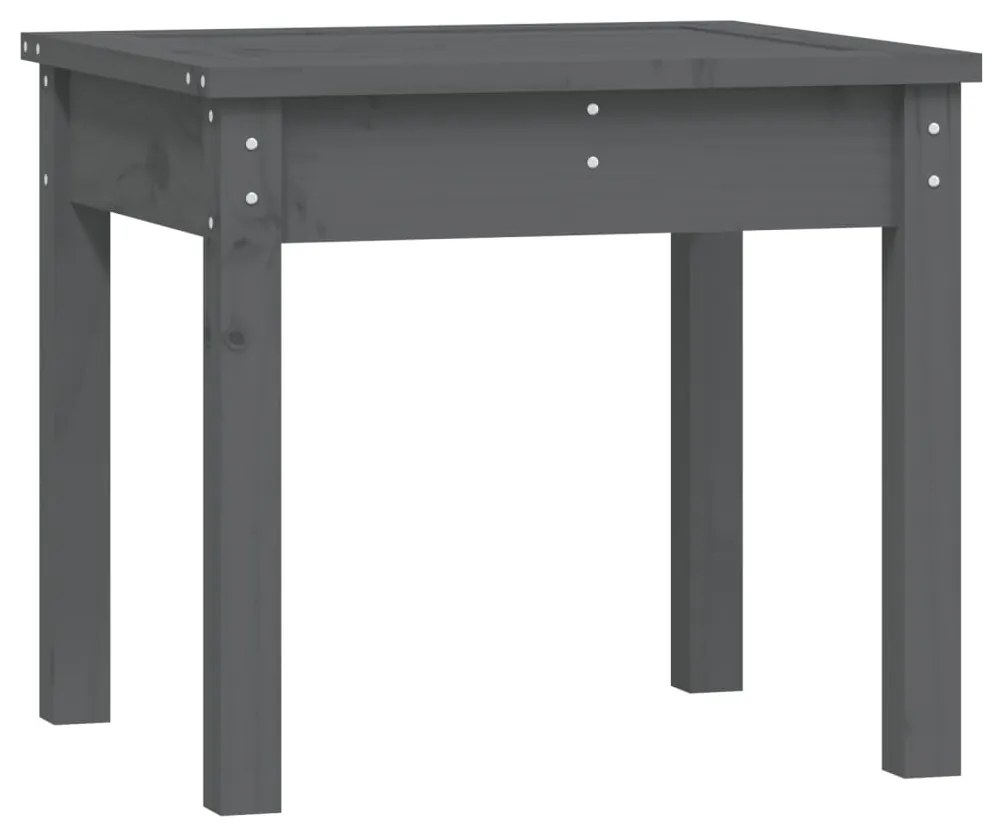 823992 vidaXL Градинска пейка сива 50x44x45 см борово дърво масив