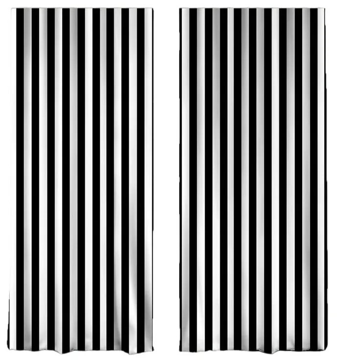 Черно-бели завеси в комплект от 2 броя 140x260 cm - Mila Home