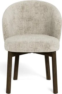 ДЕБОРА Бежово (тъкан Juto 4)/рамка опушен дъб (нюанс на орех) - ДЪРВЕН СТОЛ ЗА ДНЕВНА, ТРАПЕЗАРИЯ, ОФИС