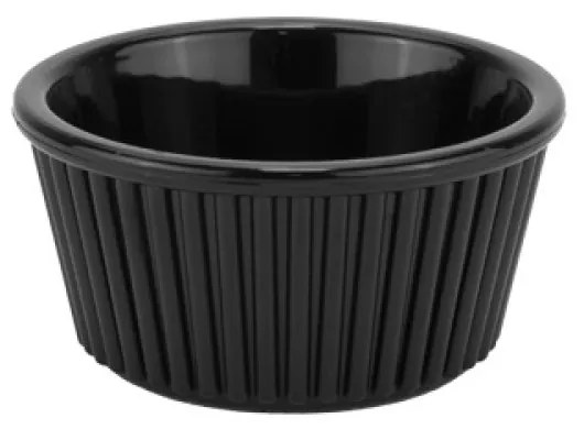 Horecano - Поликарбонатен рамекин оребрен ф7см 70мл черен (GS-11)