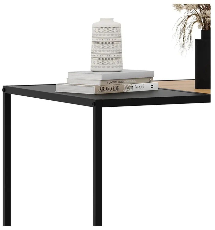 Масичка за кафе в черен и естествен цвят 60x100 cm Altino – Unique Furniture