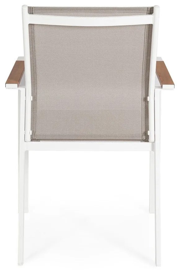 Бели градински столове в комплект от 4 бр. метални Heta – Bizzotto