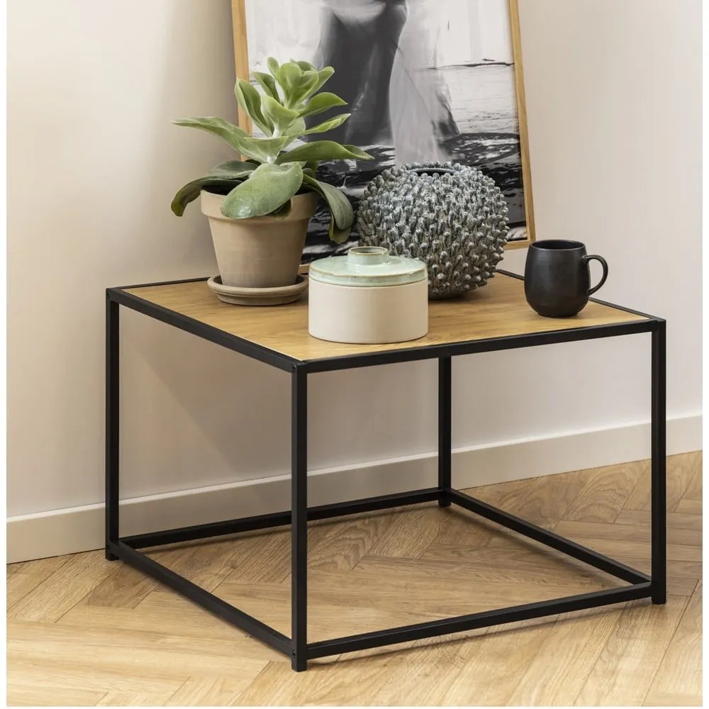 Черна масичка за кафе 60x60 cm Seaford - Actona