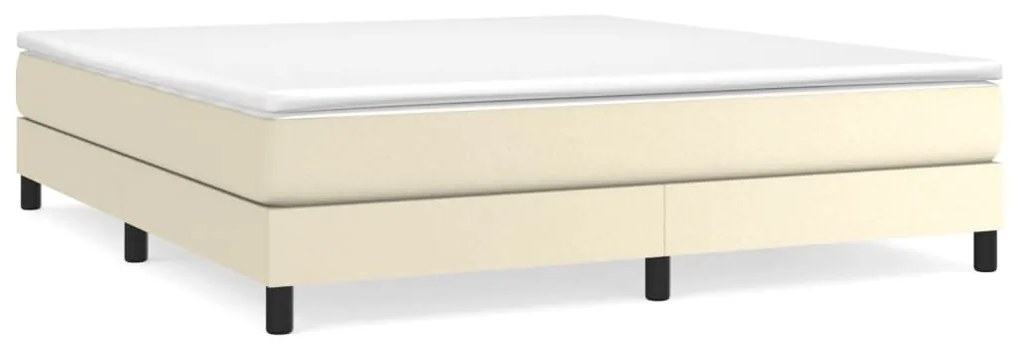 3120708 vidaXL Рамка за легло с пружини кремава 160x200 см изкуствена кожа
