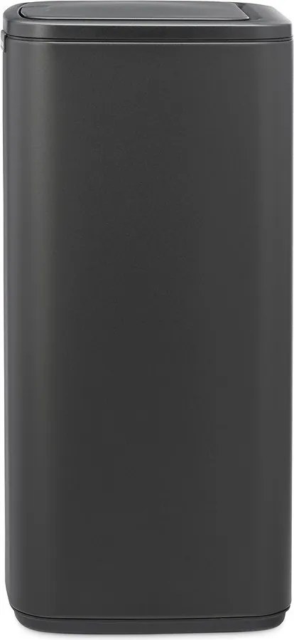 Тъмносиво стоманено кошче за боклук отваряне с докосване 30 l Bo Touch – Brabantia