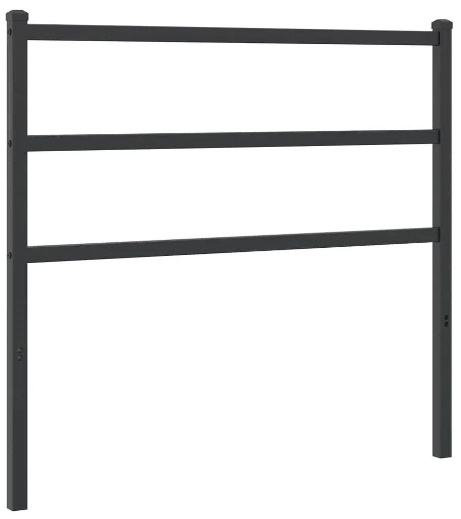 355395 vidaXL Метална резервна табла за легло, черна, 107 см