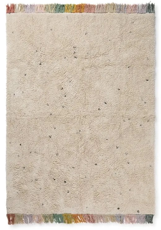 Кремав ръчно изработен памучен детски килим подходящ за пране 120x160 cm Stardust – Lorena Canals