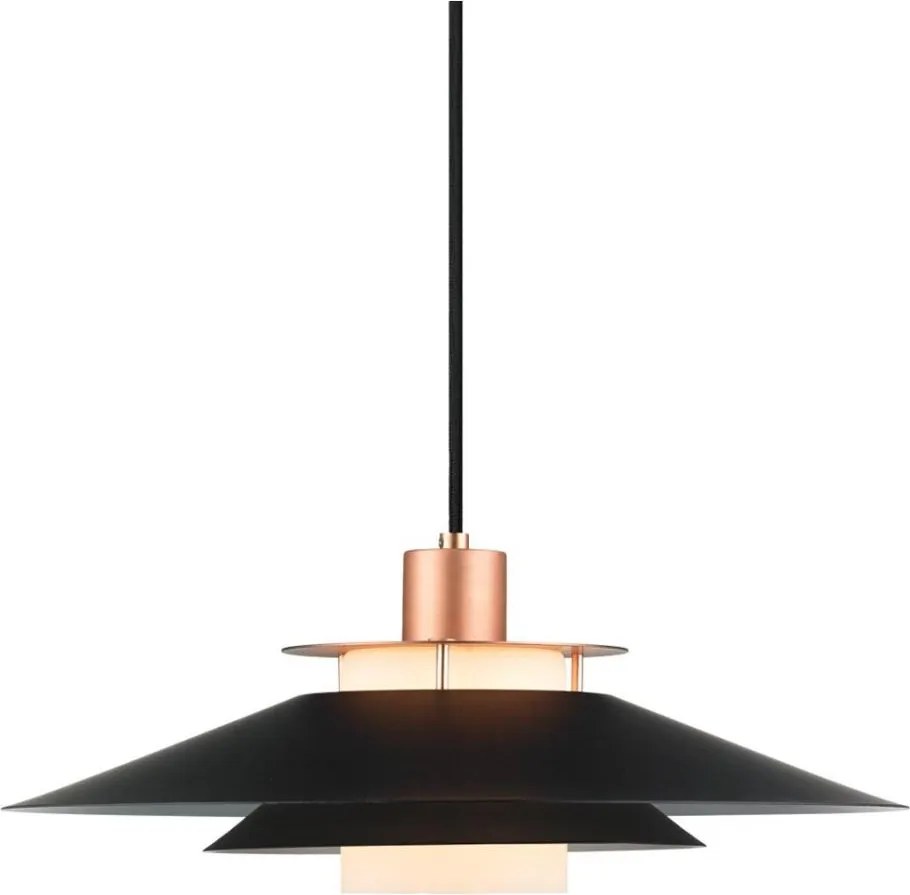 Halo Design 990785 - Пендел на кабел RIVOLI 1xE27/40W/230V Ø 40 см черен/меден