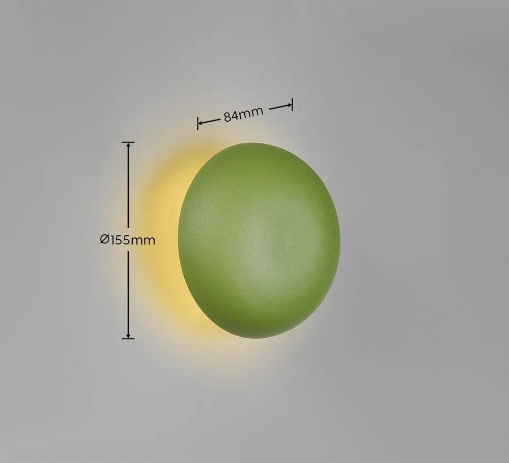 Зелена LED стенна лампа с USB Davey – Reality