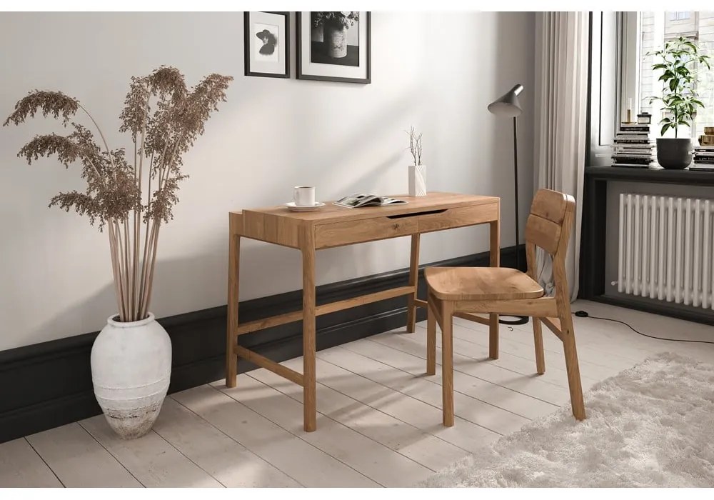 Тоалетка от масивен дъб 57x110 cm Twig – The Beds