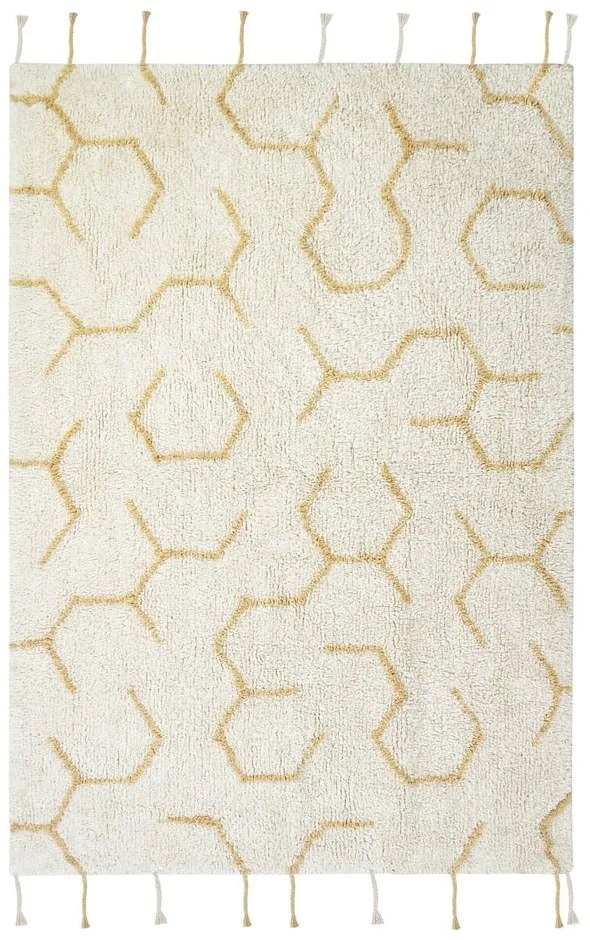 Кремаво памучно детско килимче за игра 90x130 cm Pollination – Lorena Canals