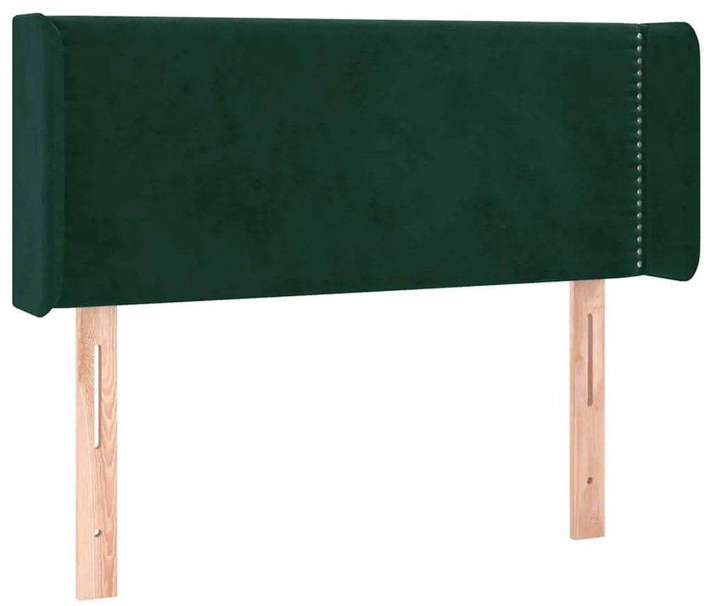 3118661 vidaXL Горна табла за легло, тъмнозелена, 83x16x78/88 см, кадифе