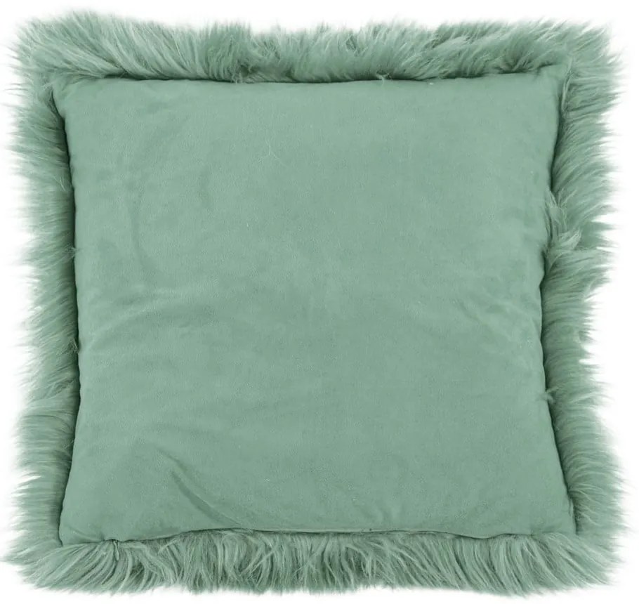Зелена възглавница от овча кожа, 45 x 45 cm - Tiseco Home Studio