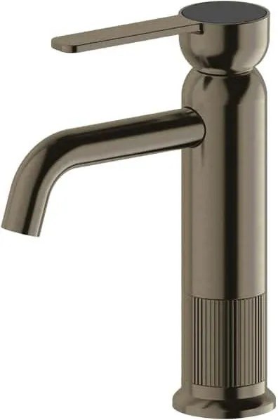 Смесител за умивалник с клапан Clic-Clac Lumiere Vicario-черен-матиран