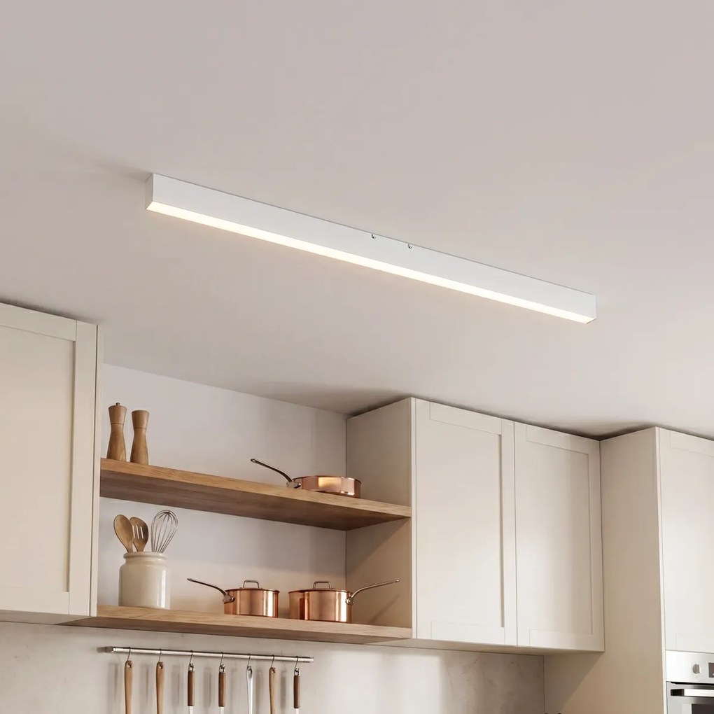 Таванна лампа бяла с LED 3-степенно димируема 2700-4000K с дип превключвател - Keane