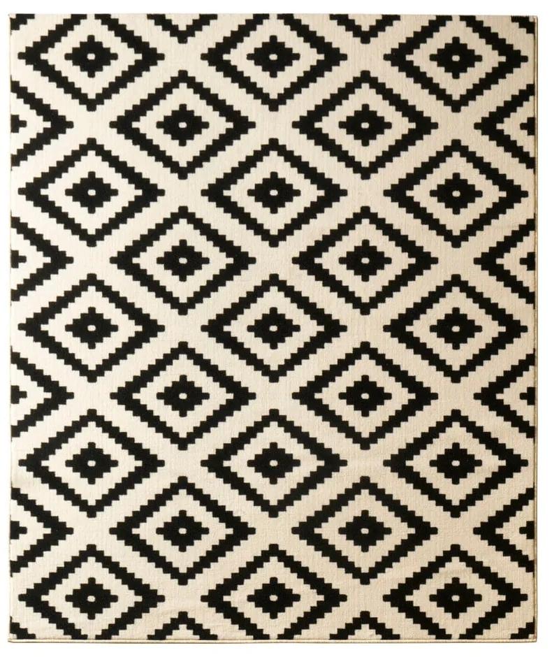 Кремав и черен килим Hamla , 80 x 150 cm Diamond - Hanse Home