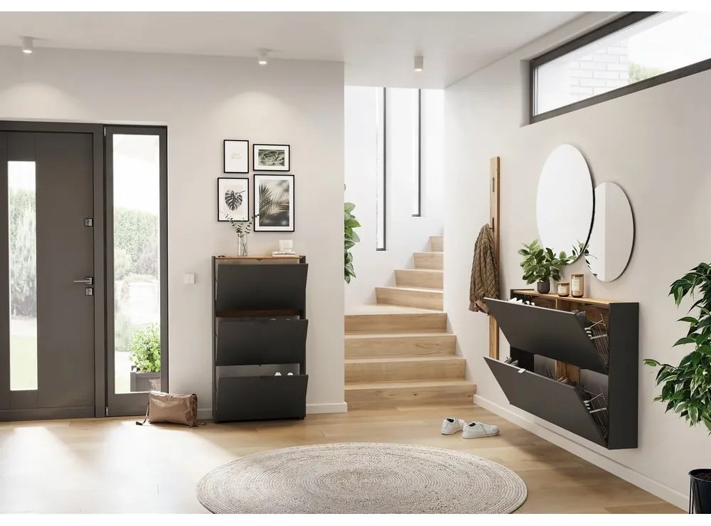 Антрацитен комплект за коридор 101x200x22 cm Ameca – Germania
